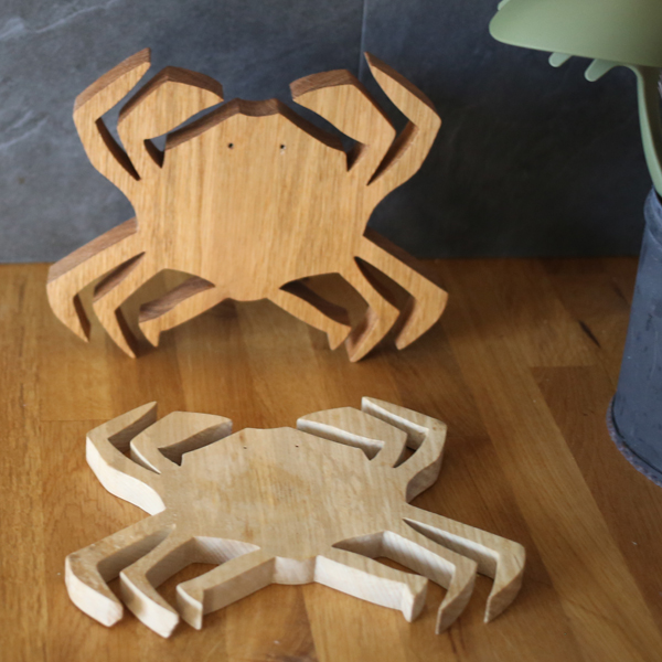 Puzzle et dessous de plat Crabe en bois massif