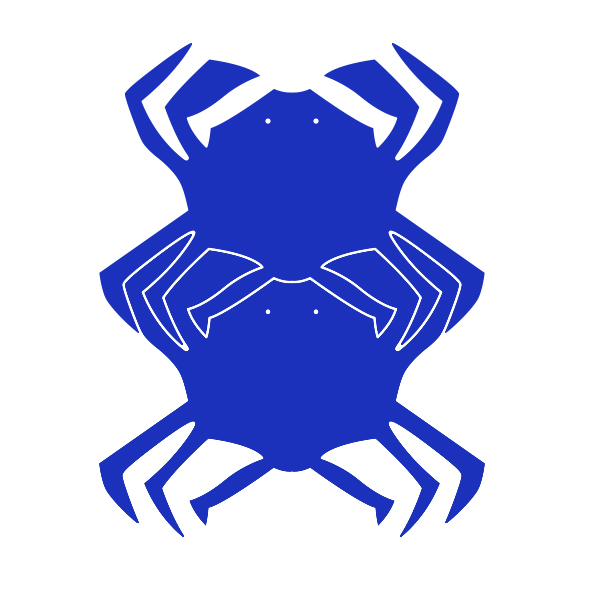 Puzzle et dessous de plat Crabe en bois massif