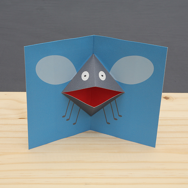 Carte pop-up Mouche