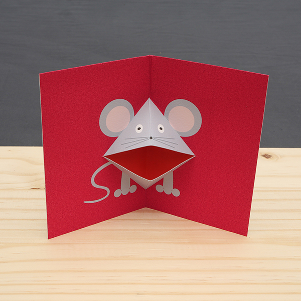 Carte pop-up Souris