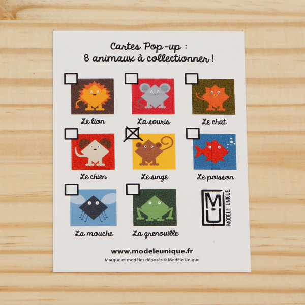 Carte Pop-up Singe